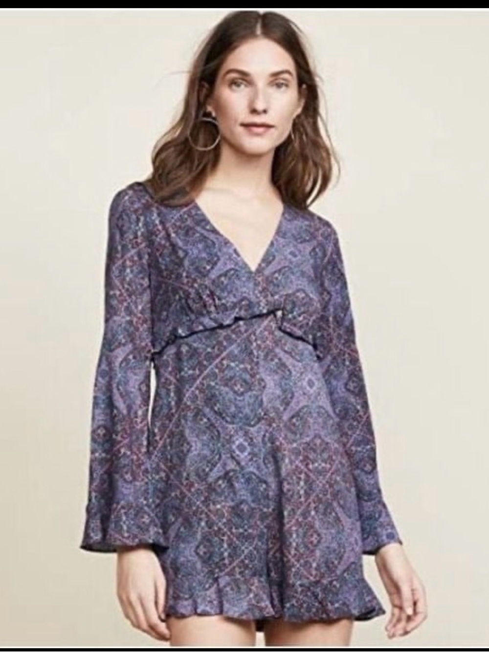 NWT! Ella Moss Paisley Purple Romper Size small